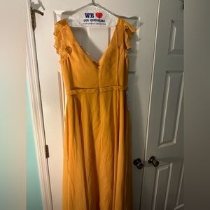 Azazie bridesmaid dress in gold